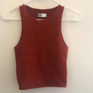 hollister | cropped burnt orange tank top